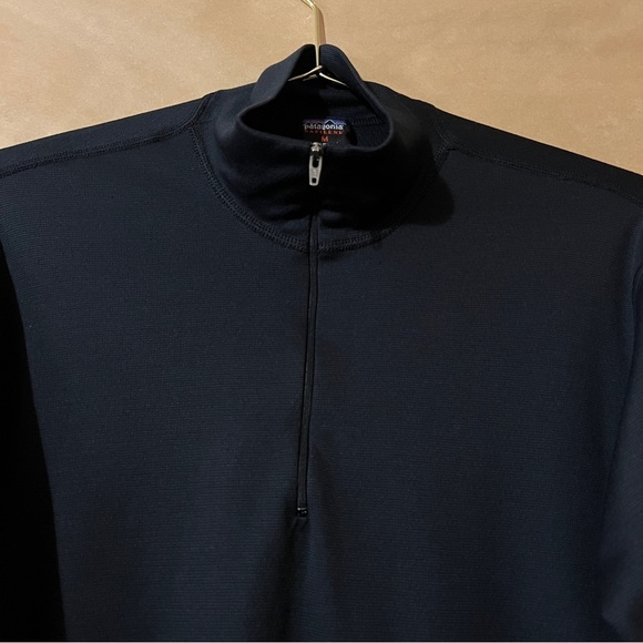 Vintage Patagonia Capilene Quarter Zip Neck Pullover BaseLayer Black Size M - Picture 5 of 9